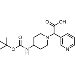 2-(4-((Tert-butoxycarbonyl)amino)piperidin-1-yl)-2-(pyridin-3-yl)acetic acid|CS-0460791