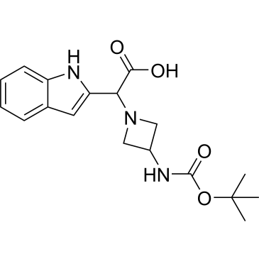 2-(3-((Tert-butoxycarbonyl)amino)azetidin-1-yl)-2-(1H-indol-2-yl)acetic acid|CS-0460902