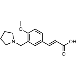 (E)-3-(4-methoxy-3-(pyrrolidin-1-ylmethyl)phenyl)acrylic acid|CS-0461117