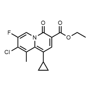 Ethyl 8-chloro-1-cyclopropyl-7-fluoro-9-methyl-4-oxo-4H-quinolizine-3-carboxylate|CS-0464213