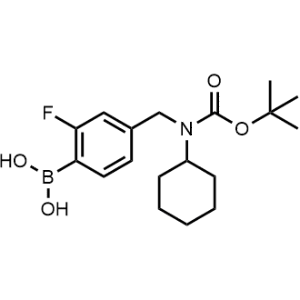 (4-(((Tert-butoxycarbonyl)(cyclohexyl)amino)methyl)-2-fluorophenyl)boronic acid|CS-0464219