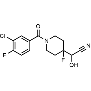 2-(1-(3-Chloro-4-fluorobenzoyl)-4-fluoropiperidin-4-yl)-2-hydroxyacetonitrile|CS-0465561
