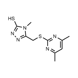 5-(((4,6-Dimethylpyrimidin-2-yl)thio)methyl)-4-methyl-4H-1,2,4-triazole-3-thiol|CS-0466049