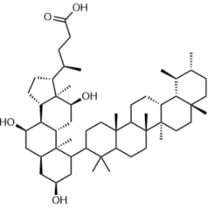 (4R)-4-((3S,5S,7R,8R,9S,10R,12S,13R,14S,17R)-3,7,12-trihydroxy-10,13-dimethyl-1-((6aR,6bR,8aR,11R,12S,12aS,12bR,14bS)-4,4,6a,6b,8a,11,12,14b-octamethyldocosahydropicen-3-yl)hexadecahydro-1H-cyclopenta[a]phenanthren-17-yl)pentanoic acid|CS-0466814