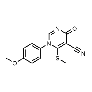 1-(4-Methoxyphenyl)-6-(methylthio)-4-oxo-1,4-dihydropyrimidine-5-carbonitrile|CS-0467375