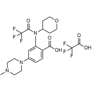 2,2,2-Trifluoroacetic acid compound with 4-(4-methylpiperazin-1-yl)-2-(2,2,2-trifluoro-N-(tetrahydro-2H-pyran-4-yl)acetamido)benzoic acid (1:1)|CS-0468400