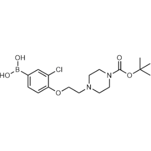 (4-(2-(4-(Tert-butoxycarbonyl)piperazin-1-yl)ethoxy)-3-chlorophenyl)boronic acid|CS-0468881