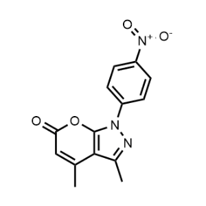 3,4-Dimethyl-1-(4-nitrophenyl)pyrano[2,3-c]pyrazol-6(1H)-one|CS-0468953