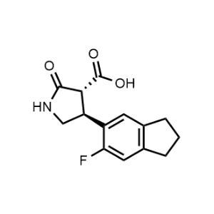 (3R,4S)-4-(6-fluoro-2,3-dihydro-1H-inden-5-yl)-2-oxopyrrolidine-3-carboxylic acid|CS-0471660