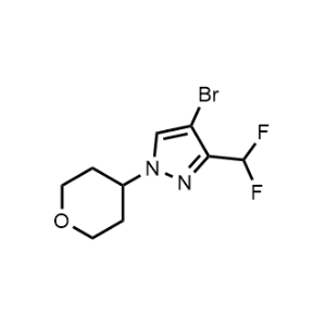 4-Bromo-3-(difluoromethyl)-1-(tetrahydro-2H-pyran-4-yl)-1H-pyrazole|CS-0472030