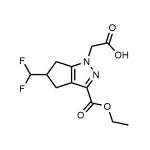 2-(5-(Difluoromethyl)-3-(ethoxycarbonyl)-5,6-dihydrocyclopenta[c]pyrazol-1(4H)-yl)acetic acid|CS-0472039
