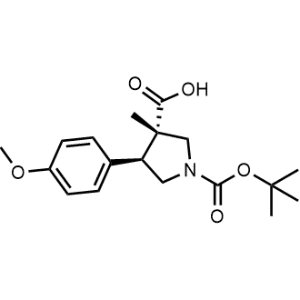 (3S,4S)-1-(tert-butoxycarbonyl)-4-(4-methoxyphenyl)-3-methylpyrrolidine-3-carboxylic acid|CS-0472171