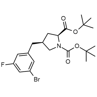 Di-tert-butyl (2S,4S)-4-(3-bromo-5-fluorobenzyl)pyrrolidine-1,2-dicarboxylate|CS-0472217