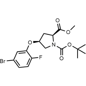 1-(Tert-butyl) 2-methyl (2S,4S)-4-(5-bromo-2-fluorophenoxy)pyrrolidine-1,2-dicarboxylate|CS-0472229
