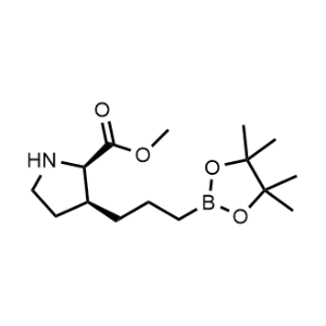 Methyl (2R,3S)-3-(3-(4,4,5,5-tetramethyl-1,3,2-dioxaborolan-2-yl)propyl)pyrrolidine-2-carboxylate|CS-0472253