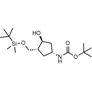 Tert-butyl ((1R,3R,4S)-3-(((tert-butyldimethylsilyl)oxy)methyl)-4-hydroxycyclopentyl)carbamate|CS-0472279