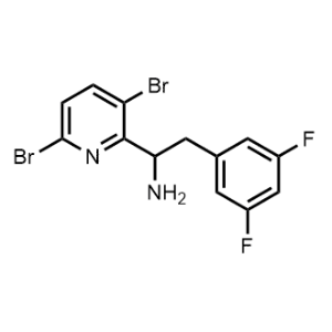 1-(3,6-Dibromopyridin-2-yl)-2-(3,5-difluorophenyl)ethan-1-amine|CS-0472598