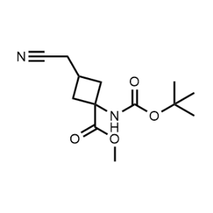 Methyl 1-((tert-butoxycarbonyl)amino)-3-(cyanomethyl)cyclobutane-1-carboxylate|CS-0472837