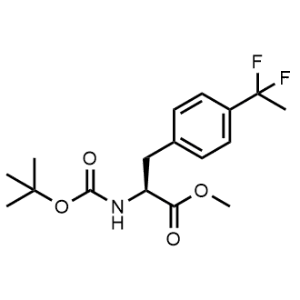 Methyl (S)-2-((tert-butoxycarbonyl)amino)-3-(4-(1,1-difluoroethyl)phenyl)propanoate|CS-0473382