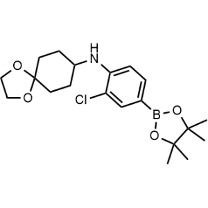 N-(2-chloro-4-(4,4,5,5-tetramethyl-1,3,2-dioxaborolan-2-yl)phenyl)-1,4-dioxaspiro[4.5]Decan-8-amine|CS-0473779