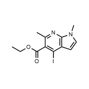 Ethyl 4-iodo-1,6-dimethyl-1H-pyrrolo[2,3-b]pyridine-5-carboxylate|CS-0477206