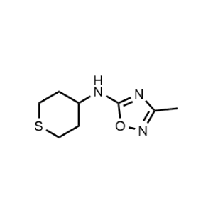 3-Methyl-N-(tetrahydro-2H-thiopyran-4-yl)-1,2,4-oxadiazol-5-amine|CS-0481165