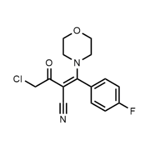 4-Chloro-2-((4-fluorophenyl)(morpholino)methylene)-3-oxobutanenitrile|CS-0481246