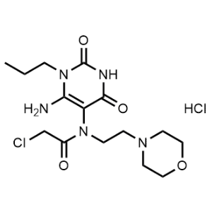 N-(6-amino-2,4-dioxo-1-propyl-1,2,3,4-tetrahydropyrimidin-5-yl)-2-chloro-N-(2-morpholinoethyl)acetamide hydrochloride|CS-0481253