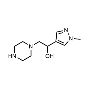 1-(1-Methyl-1H-pyrazol-4-yl)-2-(piperazin-1-yl)ethan-1-ol|CS-0481906
