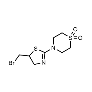 4-(5-(Bromomethyl)-4,5-dihydrothiazol-2-yl)thiomorpholine 1,1-dioxide|CS-0482337