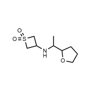 3-((1-(Tetrahydrofuran-2-yl)ethyl)amino)thietane 1,1-dioxide|CS-0485185