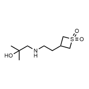 3-(2-((2-Hydroxy-2-methylpropyl)amino)ethyl)thietane 1,1-dioxide|CS-0485187