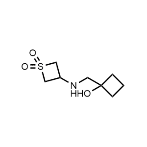 3-(((1-Hydroxycyclobutyl)methyl)amino)thietane 1,1-dioxide|CS-0485200