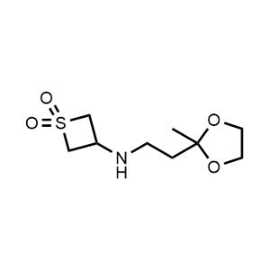 3-((2-(2-Methyl-1,3-dioxolan-2-yl)ethyl)amino)thietane 1,1-dioxide|CS-0485272