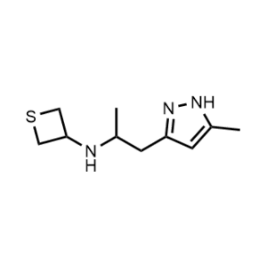N-(1-(5-methyl-1H-pyrazol-3-yl)propan-2-yl)thietan-3-amine|CS-0485688