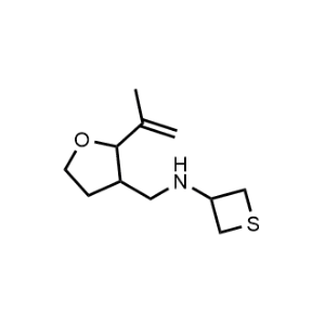 N-((2-(prop-1-en-2-yl)tetrahydrofuran-3-yl)methyl)thietan-3-amine|CS-0485795