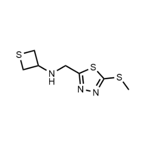 N-((5-(methylthio)-1,3,4-thiadiazol-2-yl)methyl)thietan-3-amine|CS-0485812