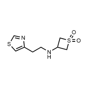 3-((2-(Thiazol-4-yl)ethyl)amino)thietane 1,1-dioxide|CS-0485830