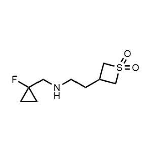 3-(2-(((1-Fluorocyclopropyl)methyl)amino)ethyl)thietane 1,1-dioxide|CS-0485837