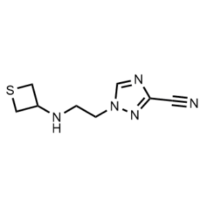 1-(2-(Thietan-3-ylamino)ethyl)-1H-1,2,4-triazole-3-carbonitrile|CS-0485842