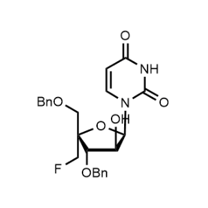 1-((2R,3S,4S,5R)-4-(benzyloxy)-5-((benzyloxy)methyl)-5-(fluoromethyl)-3-hydroxytetrahydrofuran-2-yl)pyrimidine-2,4(1H,3H)-dione|CS-0491701