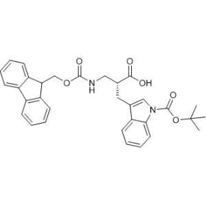 (R)-3-((((9H-fluoren-9-yl)methoxy)carbonyl)amino)-2-((1-(tert-butoxycarbonyl)-1H-indol-3-yl)methyl)propanoic acid|CS-0492366