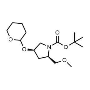 Tert-butyl (2R,4R)-2-(methoxymethyl)-4-((tetrahydro-2H-pyran-2-yl)oxy)pyrrolidine-1-carboxylate|CS-0492930