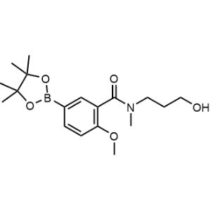 N-(3-hydroxypropyl)-2-methoxy-N-methyl-5-(4,4,5,5-tetramethyl-1,3,2-dioxaborolan-2-yl)benzamide|CS-0493116