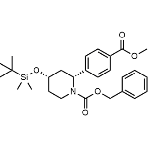 Benzyl (2R,4S)-4-((tert-butyldimethylsilyl)oxy)-2-(4-(methoxycarbonyl)phenyl)piperidine-1-carboxylate|CS-0493366