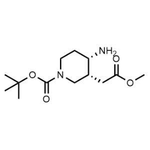 Tert-butyl (3R,4S)-4-amino-3-(2-methoxy-2-oxoethyl)piperidine-1-carboxylate|CS-0493983