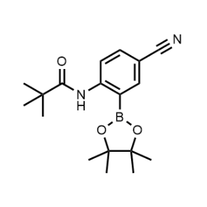 N-(4-cyano-2-(4,4,5,5-tetramethyl-1,3,2-dioxaborolan-2-yl)phenyl)pivalamide|CS-0494714