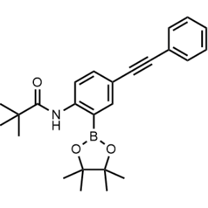 N-(4-(phenylethynyl)-2-(4,4,5,5-tetramethyl-1,3,2-dioxaborolan-2-yl)phenyl)pivalamide|CS-0494717