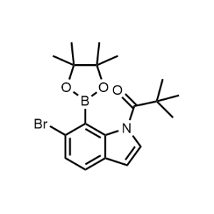 1-(6-Bromo-7-(4,4,5,5-tetramethyl-1,3,2-dioxaborolan-2-yl)-1H-indol-1-yl)-2,2-dimethylpropan-1-one|CS-0494739