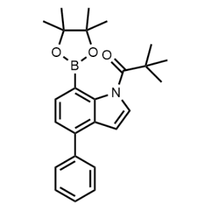 2,2-Dimethyl-1-(4-phenyl-7-(4,4,5,5-tetramethyl-1,3,2-dioxaborolan-2-yl)-1H-indol-1-yl)propan-1-one|CS-0494745